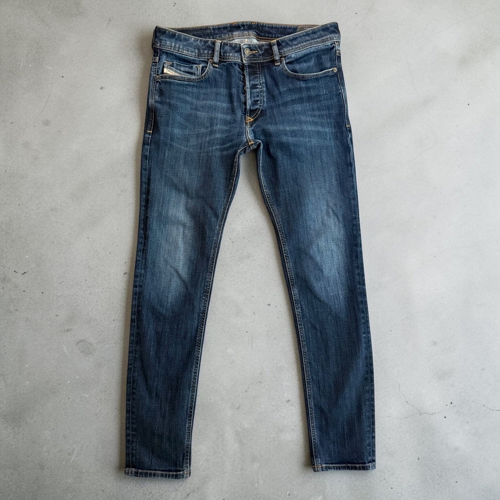 Diesel Sleenker Skinny Jeans Mens 33x32 Dark Wash 009EY Stretch Denim Blue